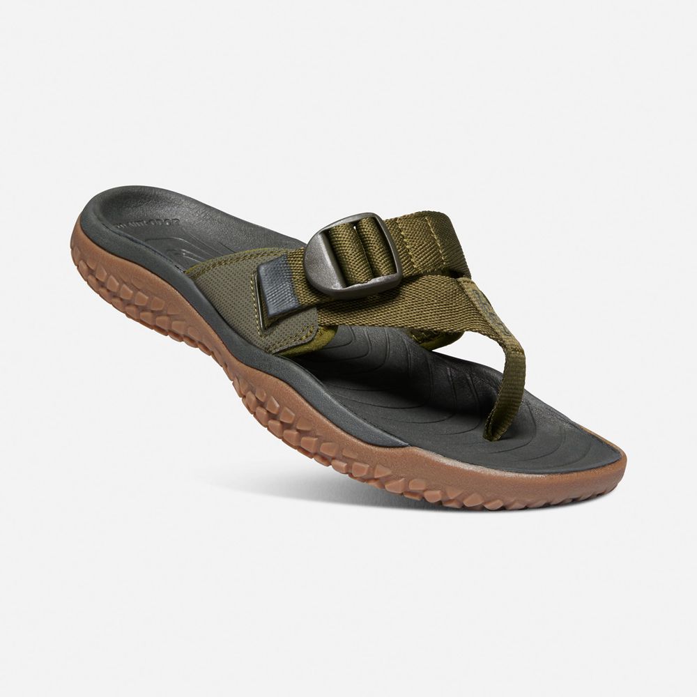 Keen Parmak Arası Terlik Erkek Koyu Zeytin Yeşili - Solr Toe Post Sandal - Türkiye OCLT01698